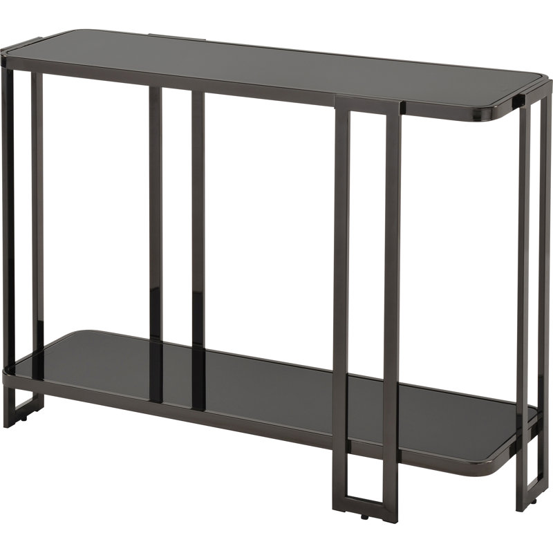 Ivy Bronx Jewell Glass and Metal Console Table Wayfair